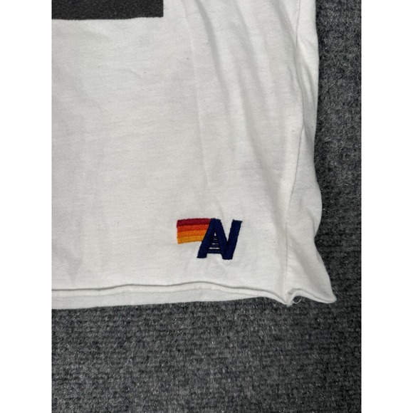 Aviator Nation Rock and Roll Graphic Tee Womens Small White Casual Top EUC - Picture 5 of 10